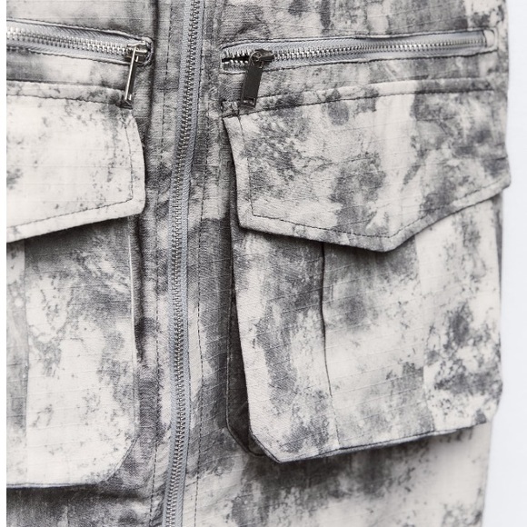 NEW! Zara Printed Cargo Dress with pockets - Picture 10 of 15